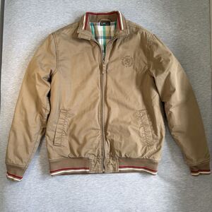 Lee Full Zip Bomber Jacket Men’s Size Small Insulated Lining Tan Beige